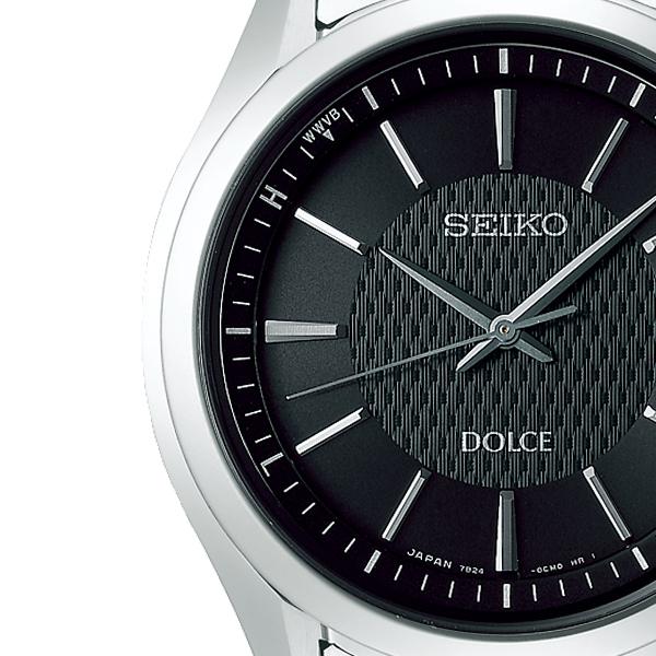 Seiko Dolce & Exceline Dolce SADZ187 Men's Solar Radio-Controlled Titanium Metal Band Black