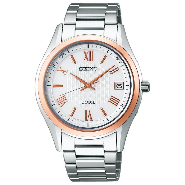 Seiko Dolce & Exceline Pair Solar Radio-Controlled Watch SADZ200 Men's Titanium Metal Band White