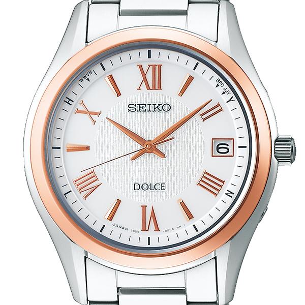 Seiko Dolce & Exceline Pair Solar Radio-Controlled Watch SADZ200 Men's Titanium Metal Band White
