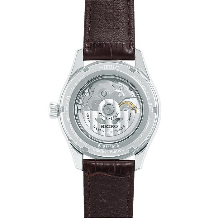 Seiko Presage Limited Edition SARX063 Men's Automatic Mechanical Watch with Green Enamel Dial and Leather Strap, Exclusive Model