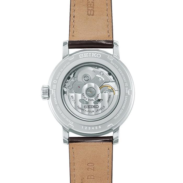 Seiko Presage Riki Watanabe Enamel Dial SARX067 Men's Mechanical Automatic Watch with Leather Strap, Exclusive Model