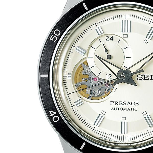 Seiko Presage Style 60's SARY189 Men's Mechanical Automatic Watch with Open Heart, Ivory