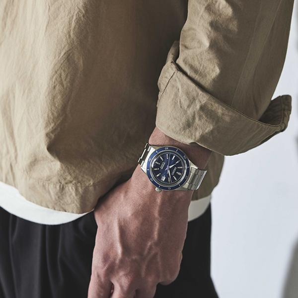 Seiko Presage Style 60's Shop Exclusive Model SARY223 Men's Mechanical Automatic Watch, Blue, Limited Edition