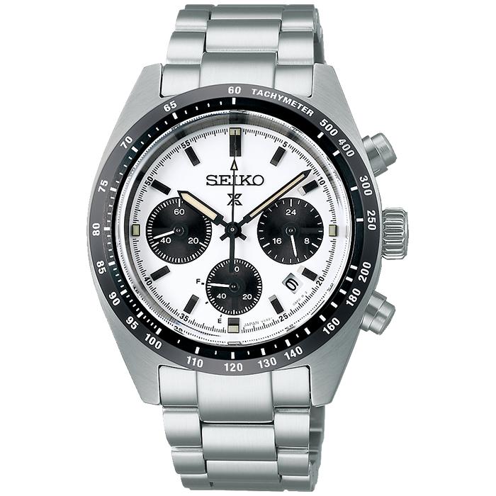 Seiko Prospex SPEEDTIMER Solar Chronograph SBDL085 Men's Watch, White Panda, Limited Stock [S_R9CP]