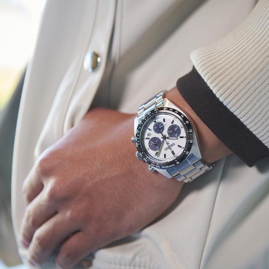 Seiko Prospex SPEEDTIMER Solar Chronograph SBDL085 Men's Watch, White Panda, Limited Stock [S_R9CP]