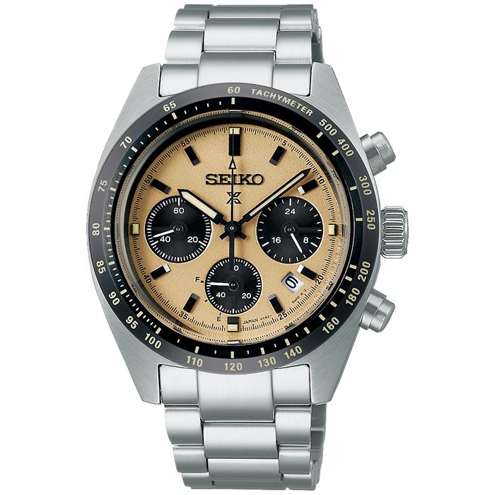 Seiko Prospex SPEEDTIMER Solar Chronograph SBDL089 Men's Watch, Beige