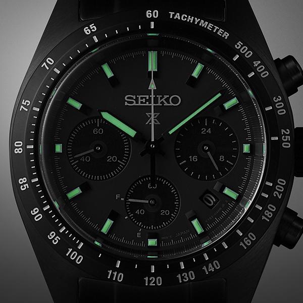 Seiko Prospex SPEEDTIMER Solar Chronograph Black Series Night Vision Men's Watch SBDL103