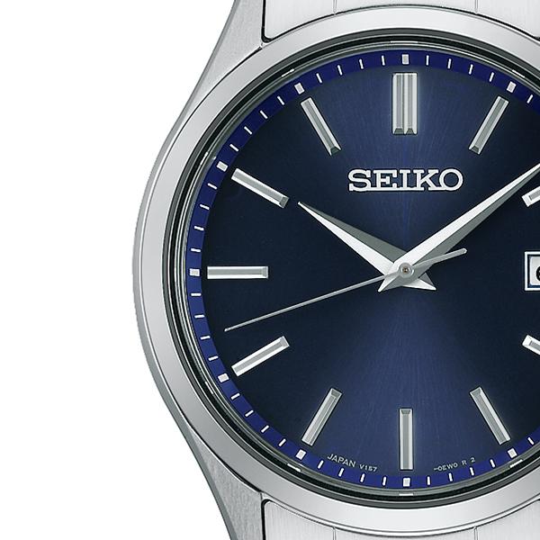 Seiko Selection S Series Pair SBPX145 Men's Solar Watch, 3-Hand, Calendar, Navy