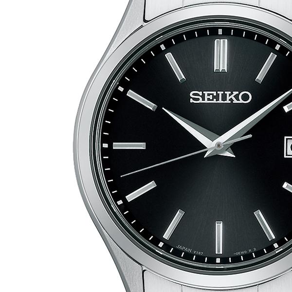 Seiko Selection S Series Pair SBPX147 Men's Solar Watch, 3 Hands, Calendar, Black