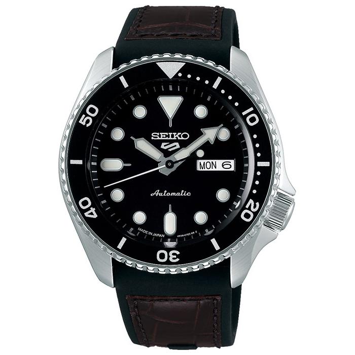 Seiko 5 Sports Specialist SBSA027 Men's Mechanical Automatic Watch with Black Leather Strap