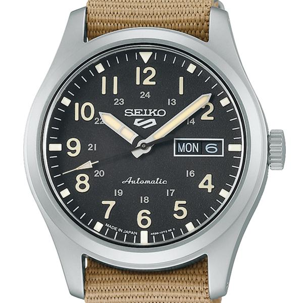Seiko 5 Sports FIELD SPORTS STYLE SBSA117 Men's Mechanical Automatic Watch with Nylon Band, Khaki