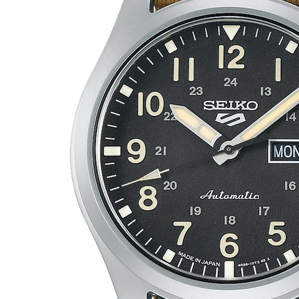 Seiko 5 Sports FIELD SPORTS STYLE SBSA117 Men's Mechanical Automatic Watch with Nylon Band, Khaki