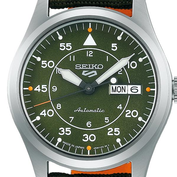 Seiko 5 Sports Field Street Style SBSA141 Men's Mechanical Automatic Watch with Nylon Strap, Green