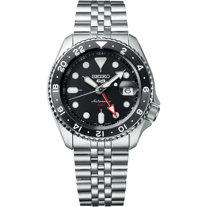 Seiko 5 Sports SKX Sports Style GMT Model SBSC001 Men's Mechanical Automatic Watch, Black