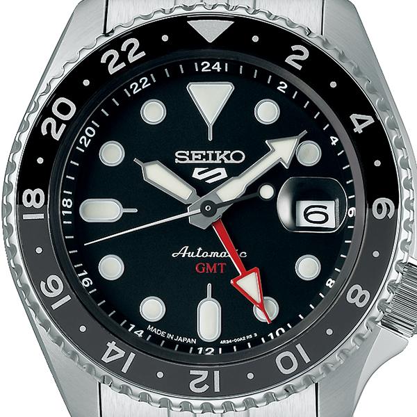 Seiko 5 Sports SKX Sports Style GMT Model SBSC001 Men's Mechanical Automatic Watch, Black