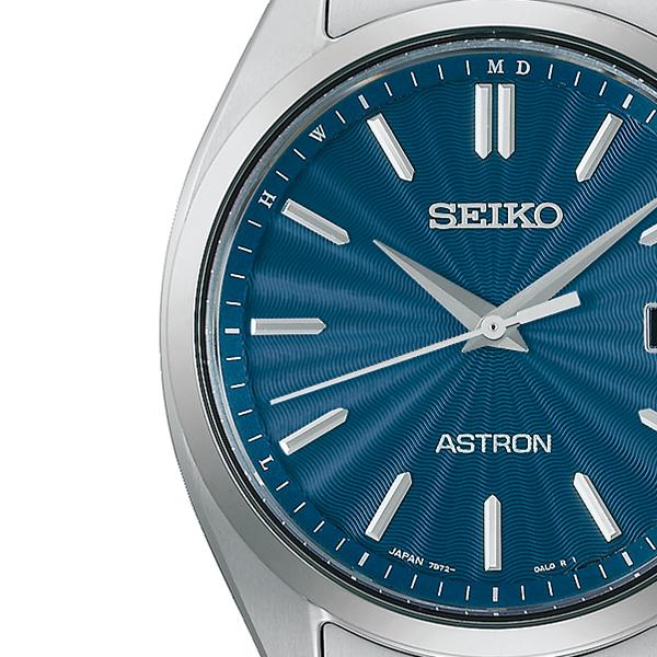 Seiko Astron Origin Series 3-Hand Model SBXY031 Men's Solar Radio-Controlled Titanium Watch, Blue and Silver [S_BH]