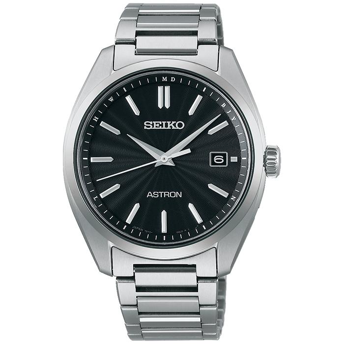 Seiko Astron Origin Series 3-Hand Model SBXY033 Men's Solar Radio-Controlled Titanium Watch, Black and Silver [S_BH]