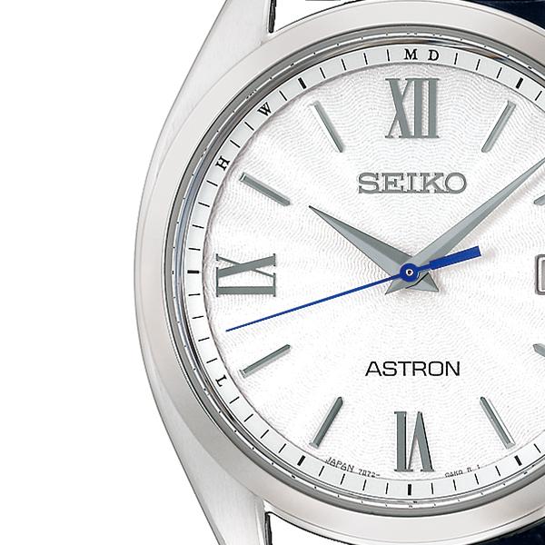 Seiko Astron ORIGIN Solar Radio-Controlled Three-Hand Model SBXY035 Men's Watch with Titanium and Crocodile Leather Strap, Navy Blue [S_BH]