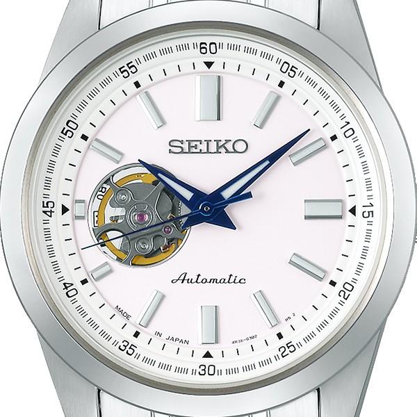 Seiko Selection Mechanical SCVE049 Men's Watch, Open Heart, White