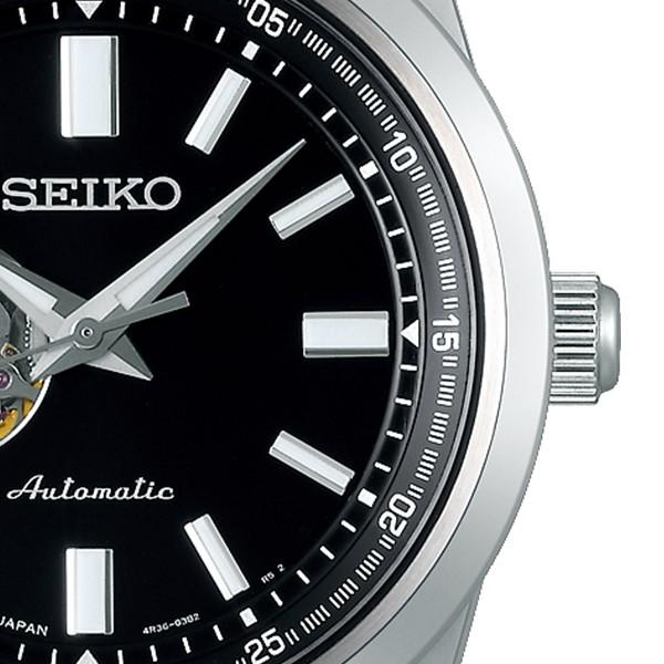 SEIKO Selection Mechanical SCVE053 JDM Automatic Open Heart Black Stainless Steel Men's Watch