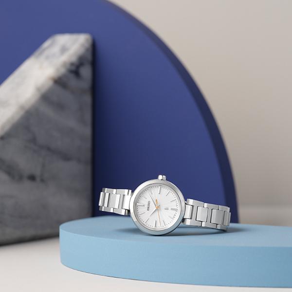 Seiko Lukia I Collection Mini Solar SSVR139 Women's Watch, Solar, Silver, Compact