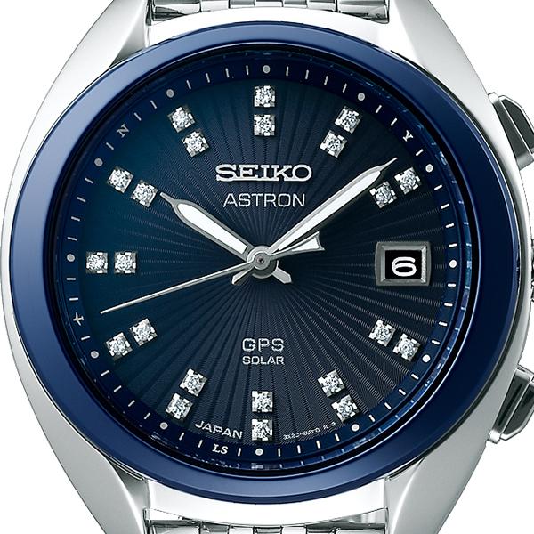 Seiko Astron 2020 Limited Edition 3X Series STXD007 Women's Solar-Powered GPS Satellite Radio Wave Watch with Ceramic Bezel, Blue
