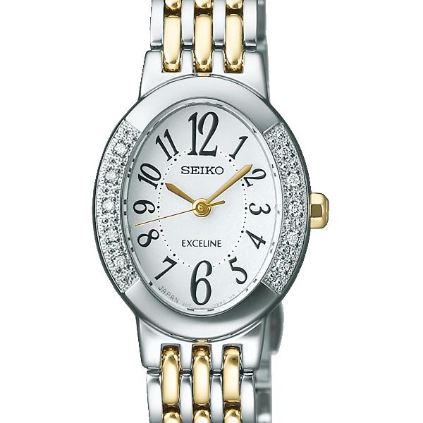SEIKO Dolce & Exceline SWCQ051 Diamond White Dial JDM Solar Women's Dress Watch