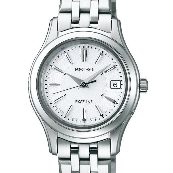 Seiko Dolce & Exceline Pair Solar Radio-Controlled Watch SWCW023 Women's Metal Band White