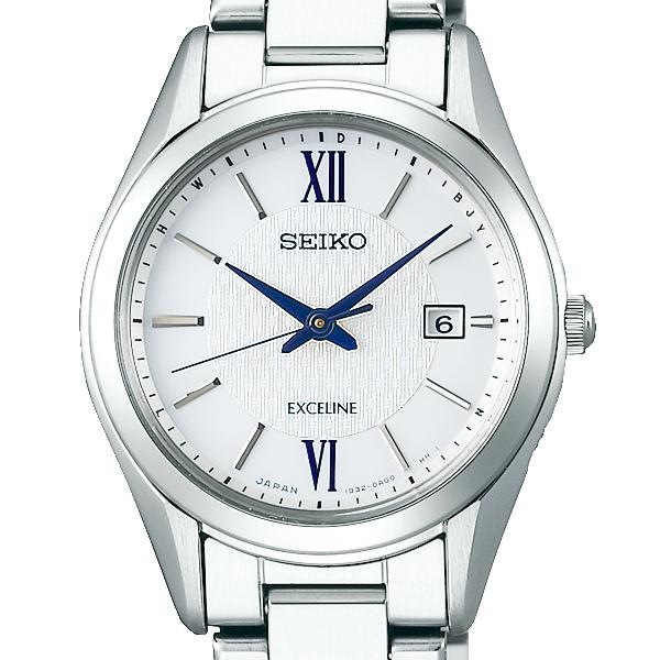 Seiko Dolce & Exceline Pair Solar Radio-Controlled Watch SWCW145 Women's Titanium Metal Band White