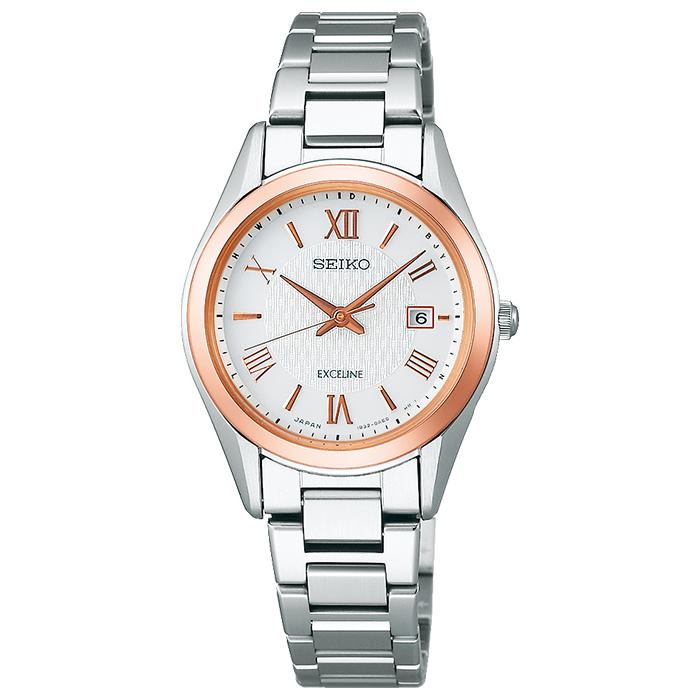 Seiko Dolce & Exceline Pair Solar Radio-Controlled Watch SWCW150 Women's Titanium Metal Band White