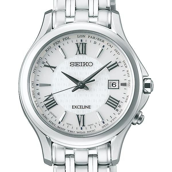 Seiko Dolce & Exceline Pair Solar Radio-Controlled Watch SWCW161 Women's White