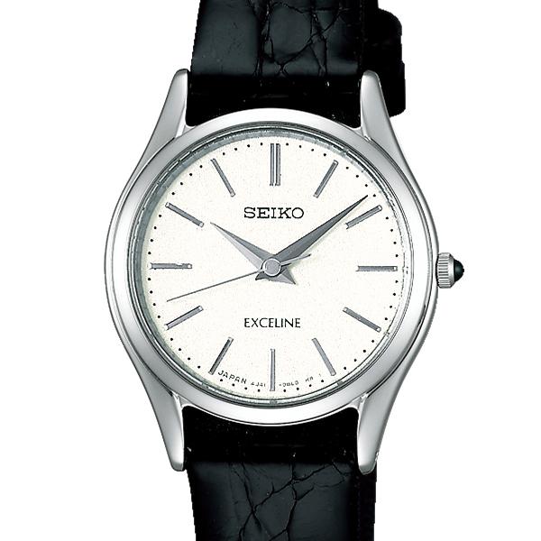 Seiko Dolce & Exceline Pair Quartz Watch SWDL209 Women's Leather Band White/Black