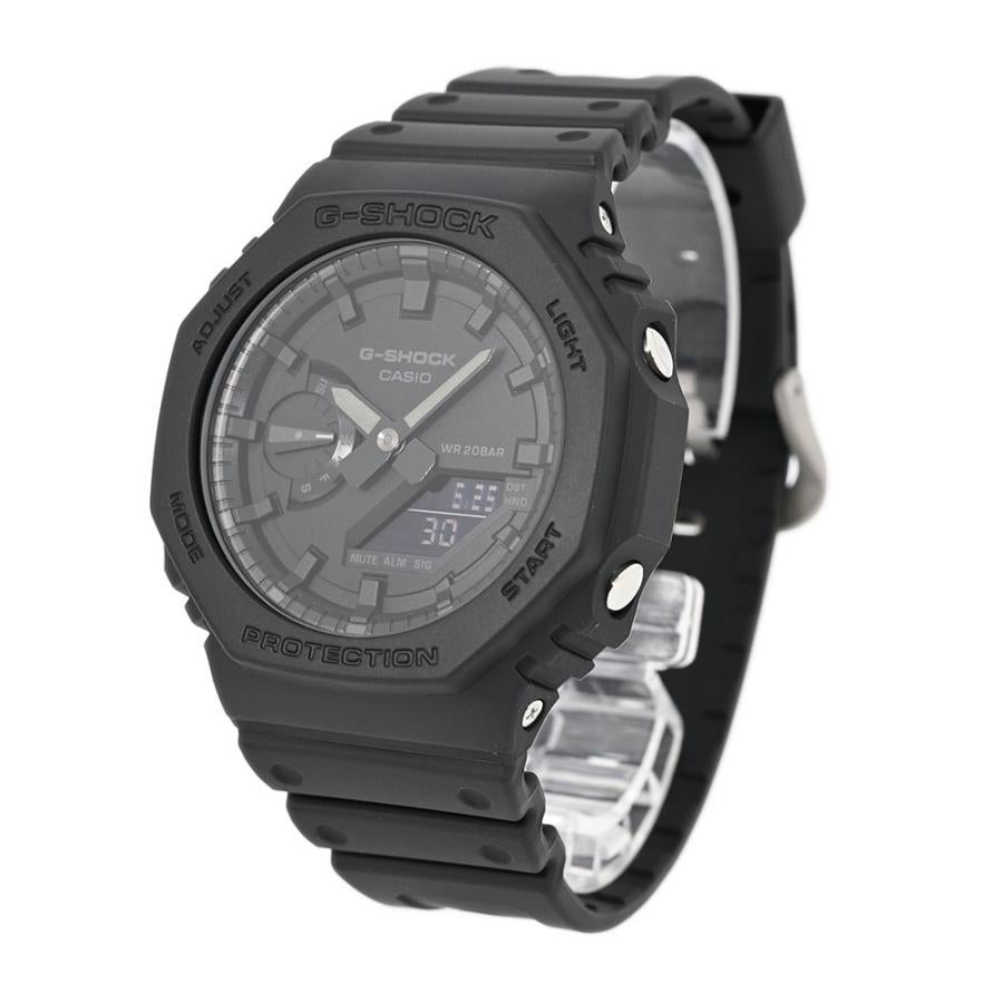 CASIO G-Shock GA-2100-1A1 CasiOak All Black Analog Digital Men's Watch Carbon Core Guard