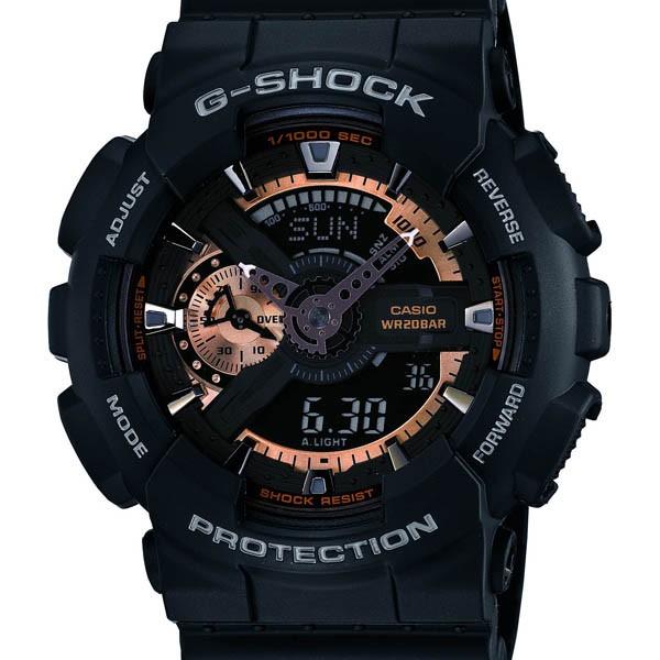 GA-110RG-1AJF CASIO G-SHOCK Athleisure Black Rose Gold Black Digital-Analog