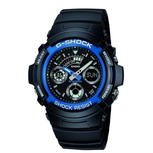 AW-591-2AJF CASIO G-SHOCK Blue G-Shock Digital Combination Model Men's Watch