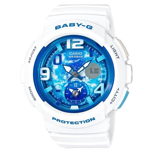 BABY-G Beach Traveler BGA-190GL-7BJF CASIO Women's Watch, White, Analog-Digi, LED Light