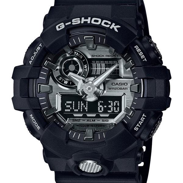 GA-710-1AJF G-SHOCK CASIO Garish Color Half Matte Super Illuminator Black Silver