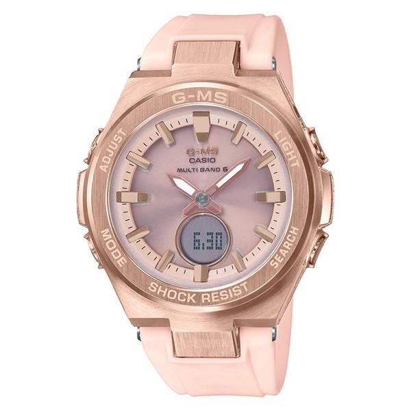 CASIO Baby-G MSG-W200G-4AJF Radio-Controlled Solar Watch, Gold and Pink, Women's