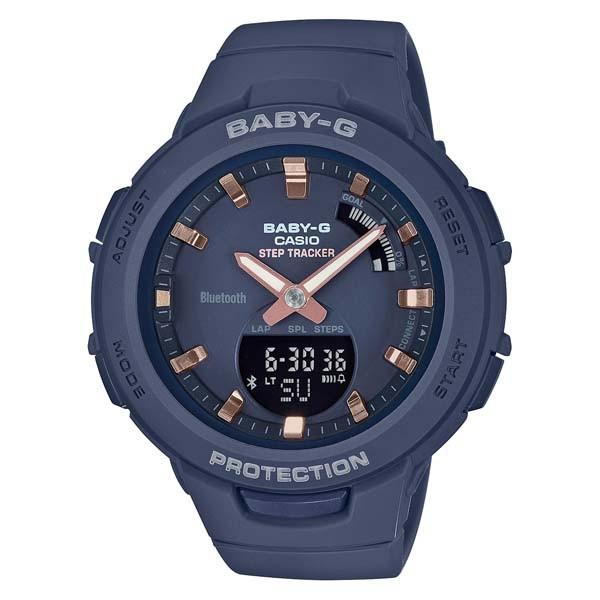 BSA-B100-2AJF CASIO BABY-G Navy G-Squad Smartphone Link Women's Watch