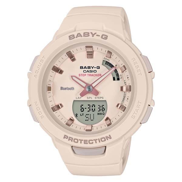 BSA-B100-4A1JF CASIO BABY-G Beige G-Squad Smartphone Link Women's Watch