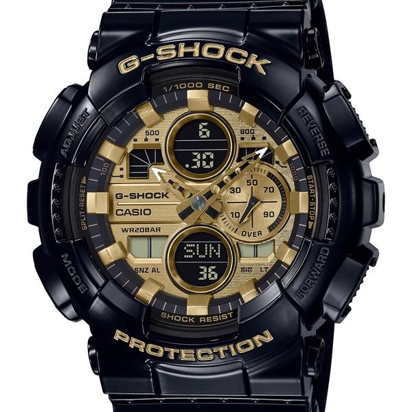 CASIO G‑SHOCK GA‑140GB‑1A1JF JDM Garish Color Black Gold Analog Digital Men's Watch