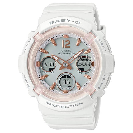 BGA-2800-7AJF CASIO Baby-G Radio-Controlled Solar White Skeleton Women's Watch