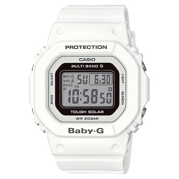 BGD-5000U-7JF CASIO Baby-G Radio-Controlled Solar White Digital Women's Watch
