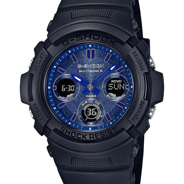 AWG-M100SBP-1AJF CASIO G-SHOCK PAISLEY BLUE Men's Watch
