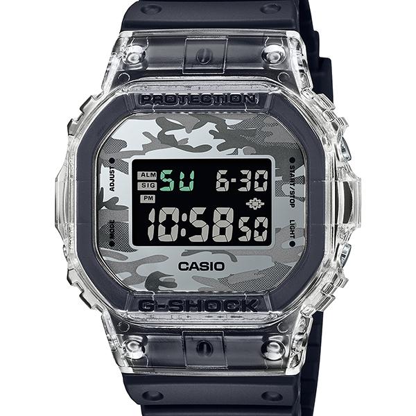 DW-5600SKC-1JF CASIO G-SHOCK Camouflage Skeleton Black and Gray Men's Watch