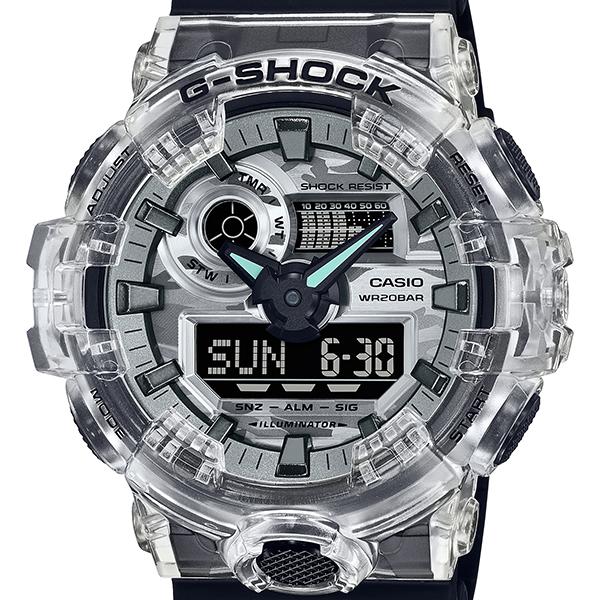 GA-700SKC-1AJF CASIO G-SHOCK Camouflage Skeleton Black and Gray Men's Watch