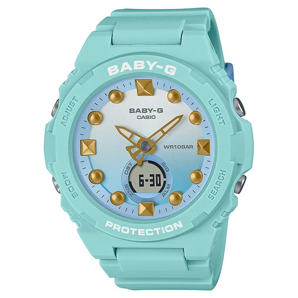 BGA-320-3AJF Baby-G Beach Scene Design Mint Lagoon Women's Watch
