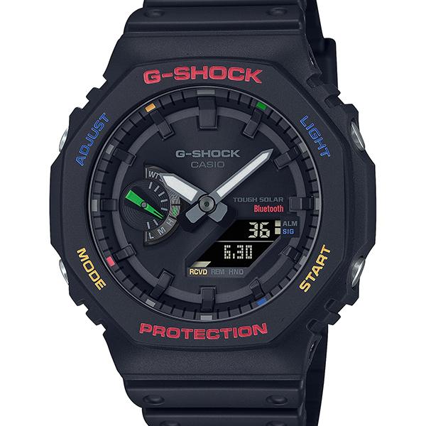 CASIO G-SHOCK GA-B2100FC-1AJF JDM Tough Solar Mobile Link Analog-Digital Multicolor Accent Black Men's Watch
