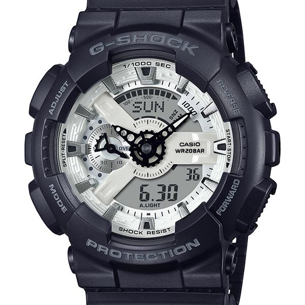 GA-110WD-1AJF G-SHOCK CASIO BLACK AND BRILLIANT WHITE Men's Watch