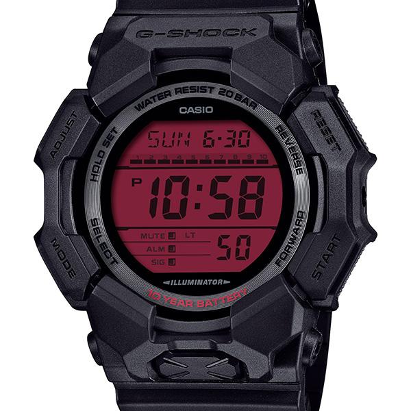 GD-010BBR-1JF G-SHOCK CASIO BLACK AND BOLD RED Men's Watch